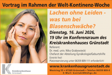 Vortrag - Lachen ohne Leiden - was tun bei Blasenschwäche?